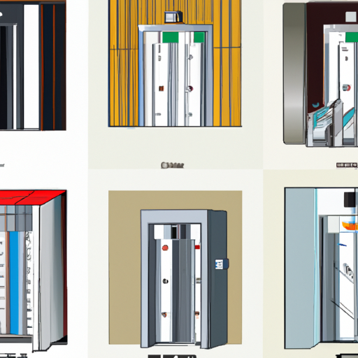 1. תמונה המציגה סוגים שונים של מעליות המתאימות לסגנונות בנייה ומבנים שונים.