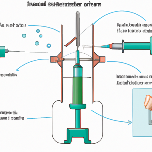 An illustrative diagram showing the working mechanism of a needle-free injection.