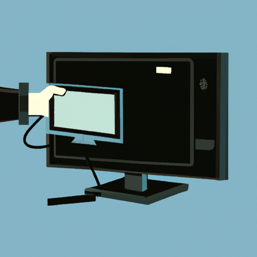 1. תמונה המציגה זרוע טלוויזיה מחזיקה טלוויזיה בעלת מסך שטוח.